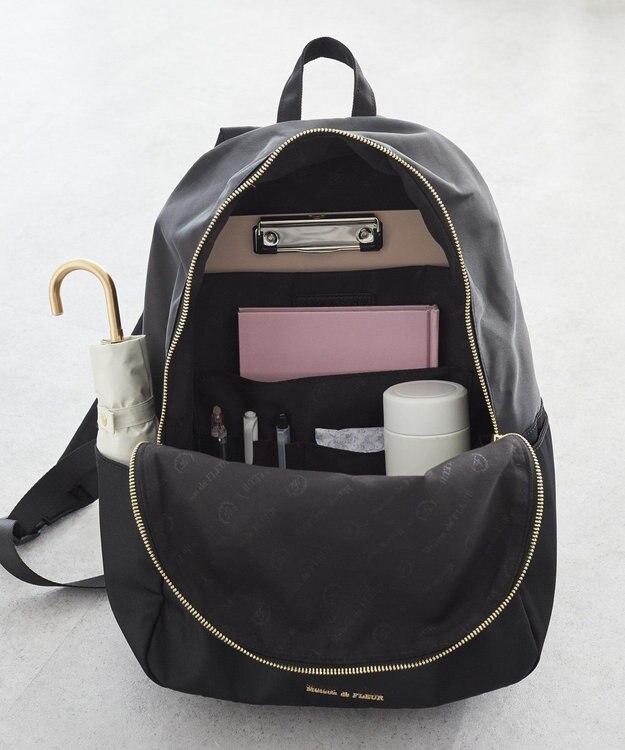 Maison de FLEUR 撥水加工オペラリボンリュック Black