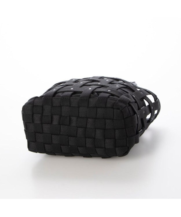 UNBILLION ペルケ perche / テープ透かし格子トートバッグS ブラック