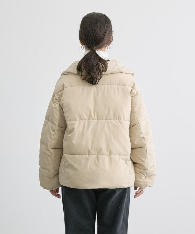 AMERICAN HOLIC リサイクル軽ポカ撥水加工スタンドショートコート Light Beige