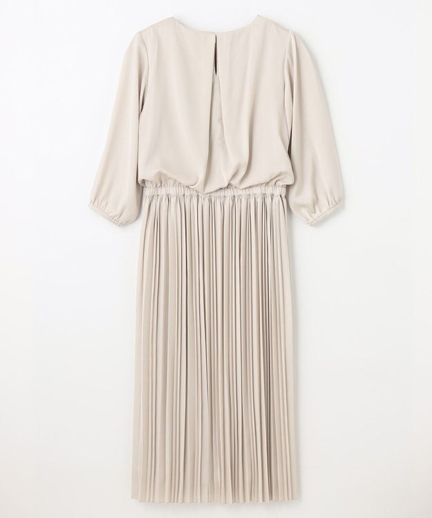 ANY L 【ウエストゴム】プリーツワンピース ベージュ