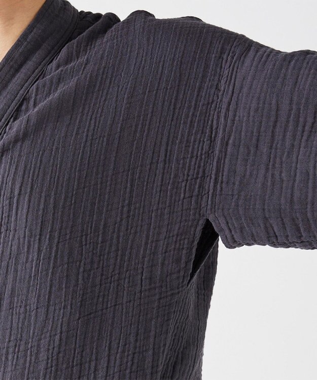 UCHINO クレープガーゼ甚平　　　 ダークグレー