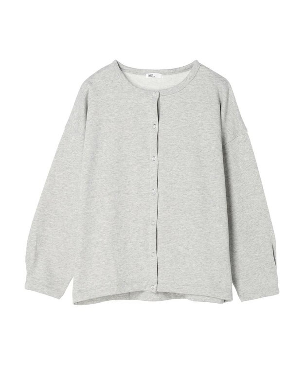 CRAFT STANDARD BOUTIQUE 裏毛リングドットカーディガン Gray Mixture