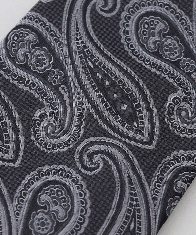 GOTAIRIKU 【日本製】西陣ネクタイ_ペイズリー柄 グレー系8