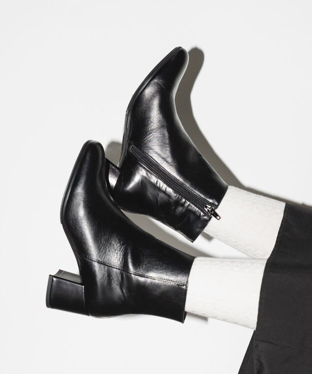 BONTRE 【BONTRE/ボントレ】スクエアトゥヒールブーツ ブラック