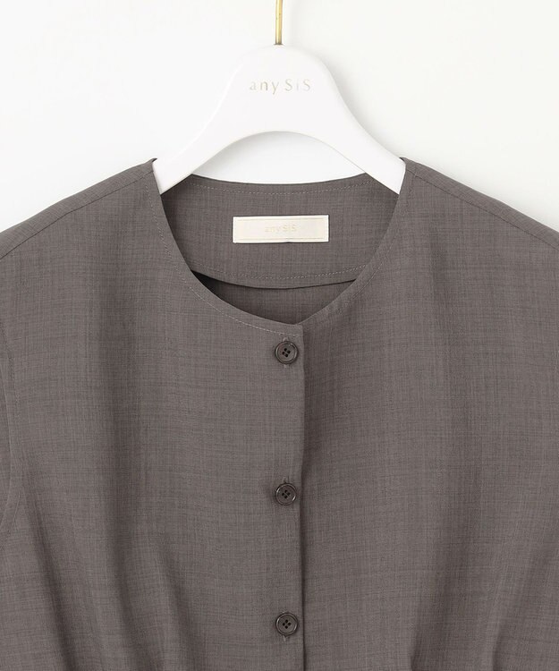 ANY SIS 【WEB・一部店舗限定】スイートクール ジレブラウス モカ