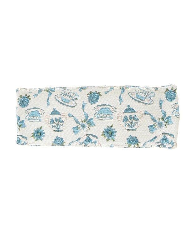 Maison de FLEUR ティーカップ柄ゴブランスクエアトートバッグ Off White