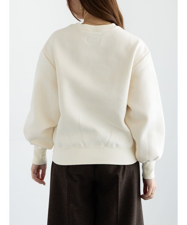 Te chichi ワンポイント刺繍裏起毛プルオーバー オフホワイト