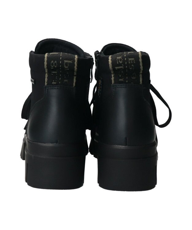 INTER-CHAUSSURES 【BUSSOLA】コーデュラナイロン防水ショートブーツ ブラック雑材