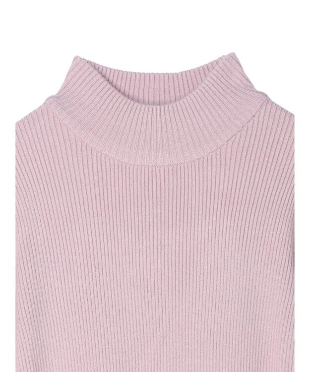 earth music&ecology やわらかタッチハイネックリブプルオーバー Lavender