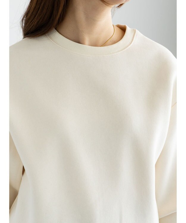 Te chichi ワンポイント刺繍裏起毛プルオーバー オフホワイト