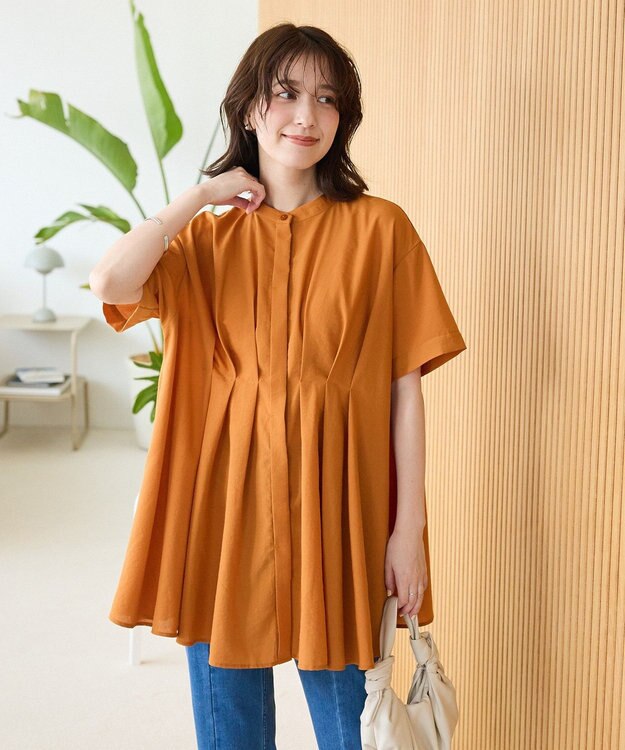 Green Parks ウエストタックシャツチュニック Orange
