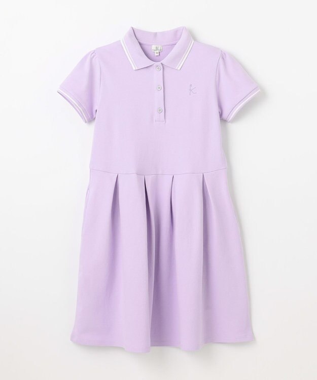 組曲 KIDS 【150-160㎝】ストレッチカノコ ワンピース ラベンダー