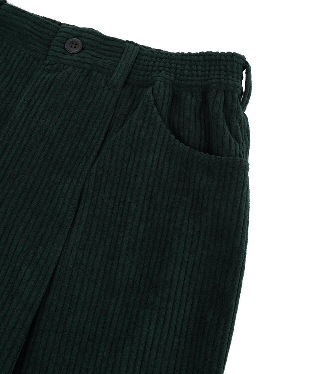 Green Parks 太畝コーデュロイカラーパンツ Dark Green