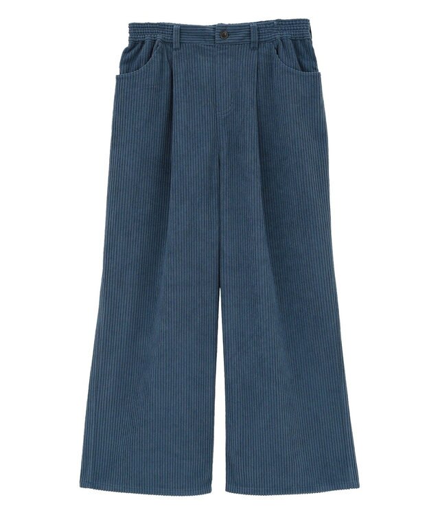 Green Parks 太畝コーデュロイカラーパンツ Blue