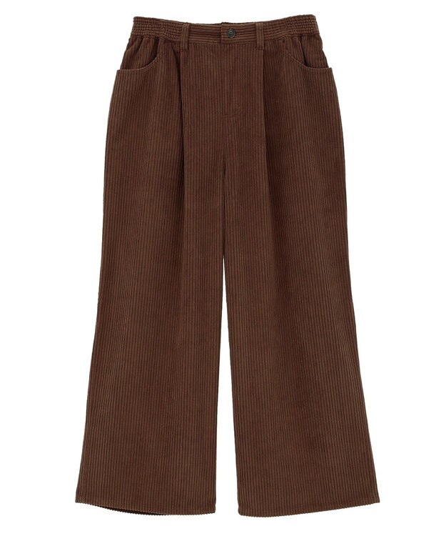 Green Parks 太畝コーデュロイカラーパンツ Brown