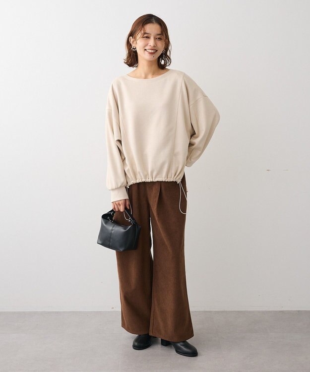 Green Parks 太畝コーデュロイカラーパンツ Brown