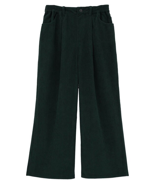 Green Parks 太畝コーデュロイカラーパンツ Dark Green