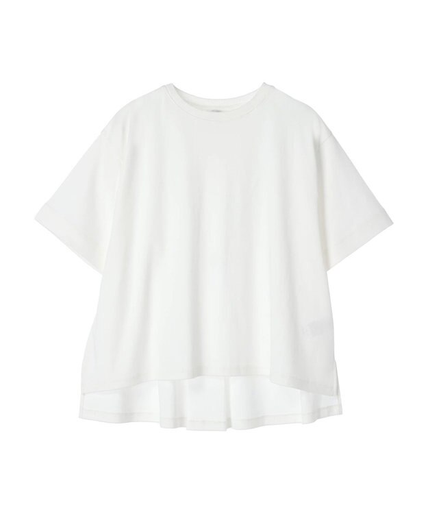 AMERICAN HOLIC 抗菌防臭＋接触冷感クルーネックカットプルオーバー Off White