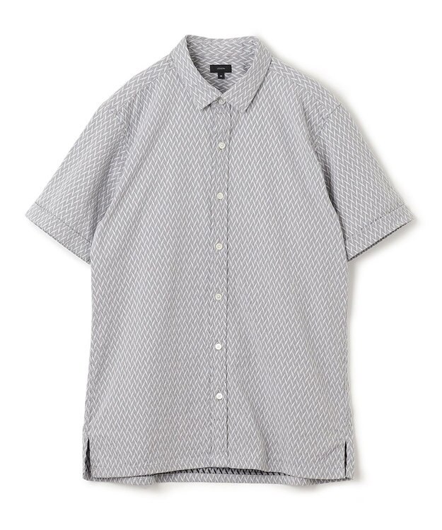 JOSEPH HOMME アロージャガードストレッチ　半袖シャツ ライトグレー系
