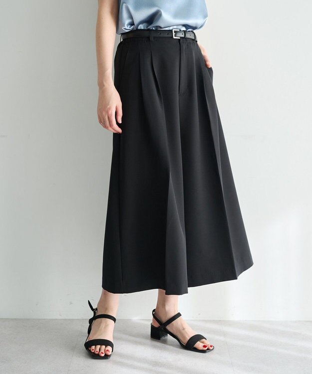 YECCA VECCA ベルトSETクロップド丈パンツ Black