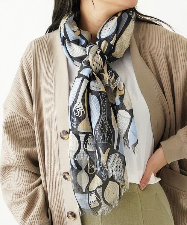 muto スティグリンドベリ ポテリー シルクカシミヤストール lindberg grey