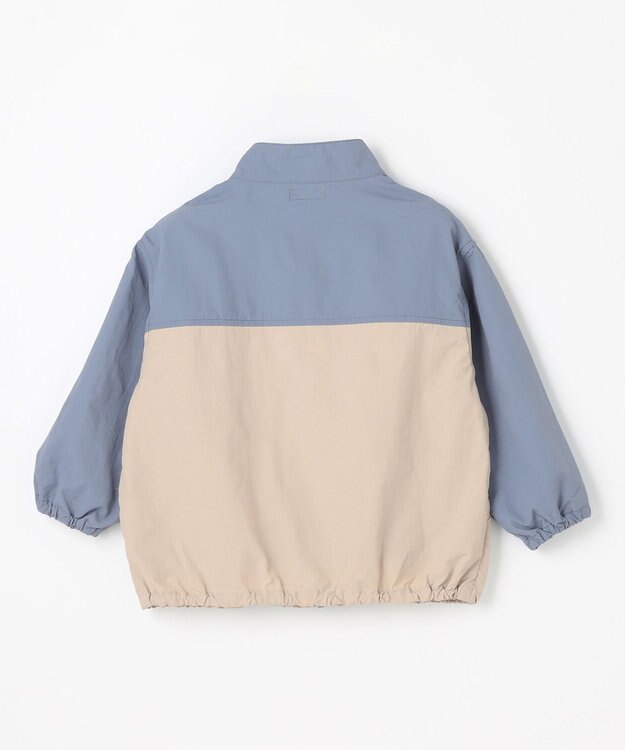 ANY KIDS スタンドカラー ウインドブレーカー ブルー×グレー
