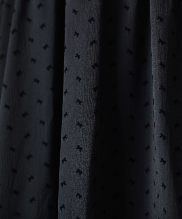 Green Parks ■ＥＳＣＡＲ　リボンｐｔフリルネックワンピース Black