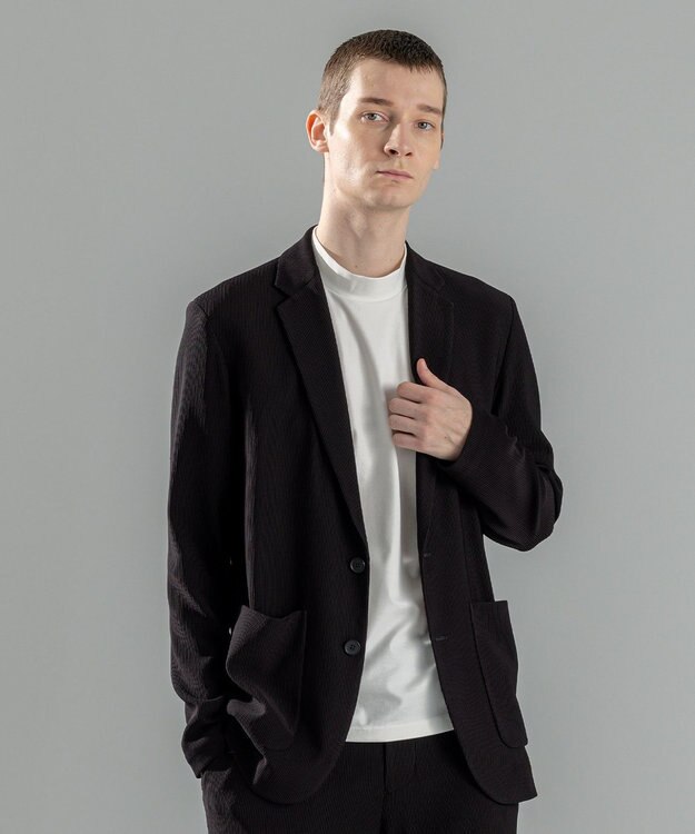 JOSEPH HOMME 【洗える/ストレッチ】ソフトプリーツストレッチ   ジャケット ブラック系