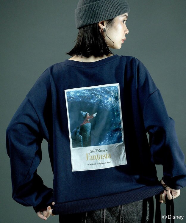 Green Parks ＦＡＮＴＡＳＩＡ／Ｖネックバッグプリントスウェット Navy