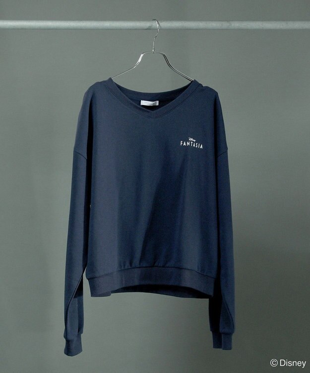Green Parks ＦＡＮＴＡＳＩＡ／Ｖネックバッグプリントスウェット Navy