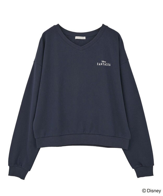 Green Parks ＦＡＮＴＡＳＩＡ／Ｖネックバッグプリントスウェット Navy