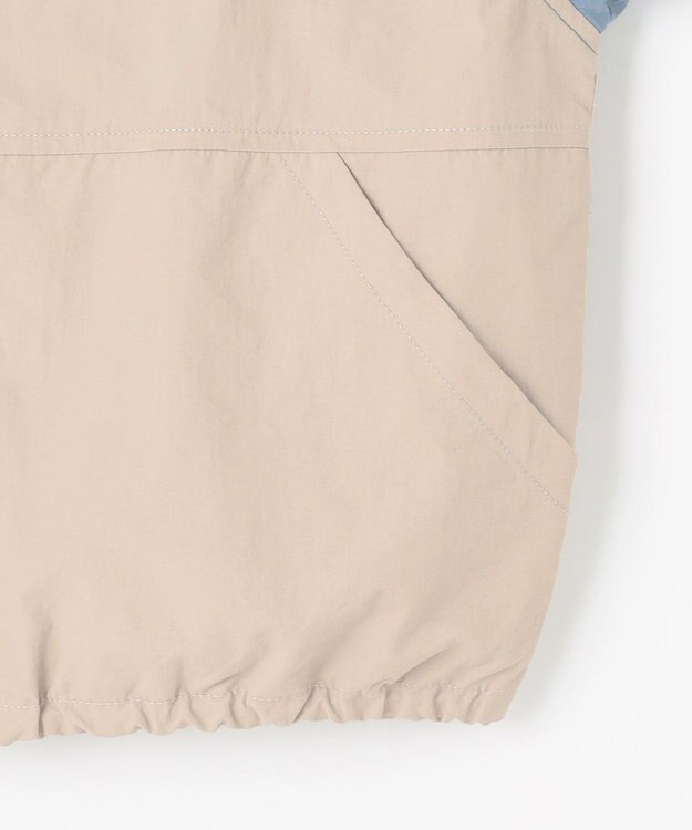 ANY KIDS スタンドカラー ウインドブレーカー ブルー×グレー