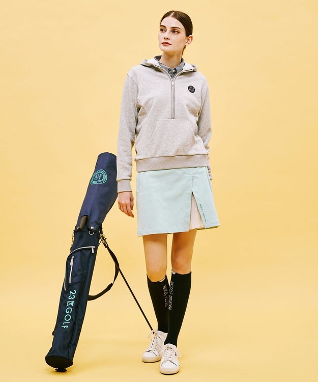23区GOLF 【WOMEN】ハイパワーストレッチ シフォンコンビ スカート ピーコックグリーン系