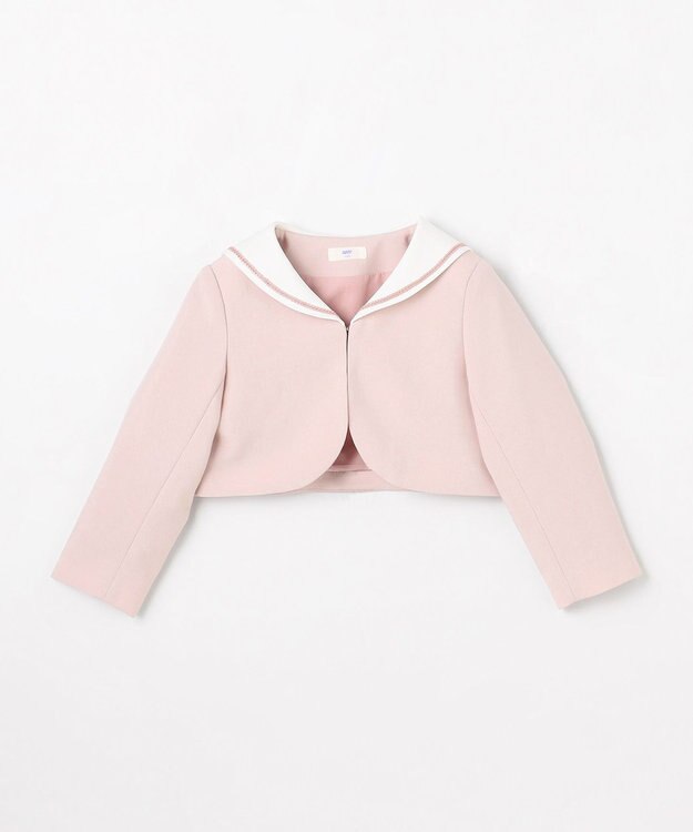 ANY KIDS 【2点セット】セーラージャケット+チェックワンピース ピンクベージュ