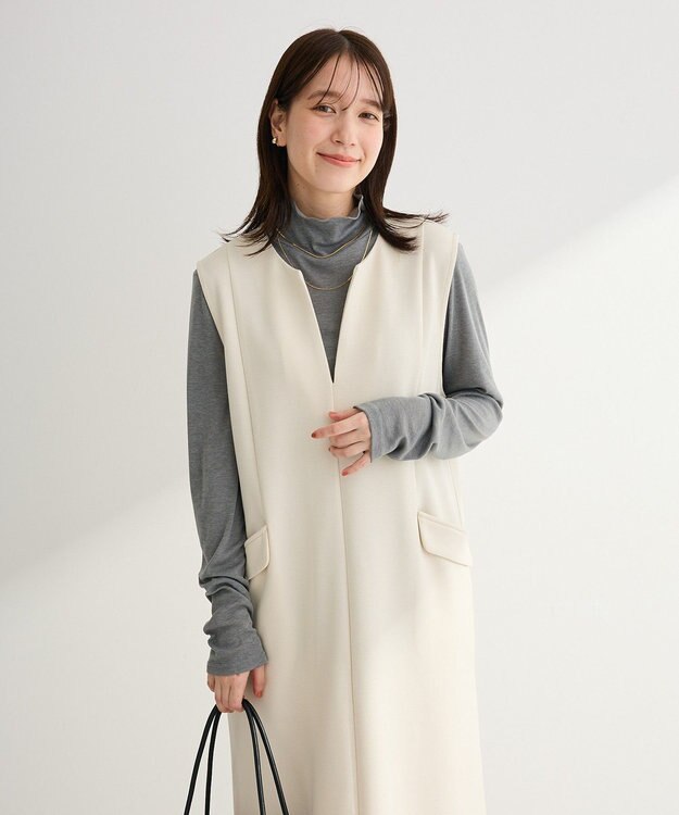 Green Parks シアーリブタートルプルオーバー Gray