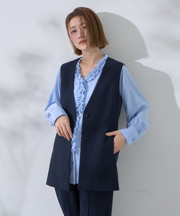 YECCA VECCA ノーカラージレ Navy