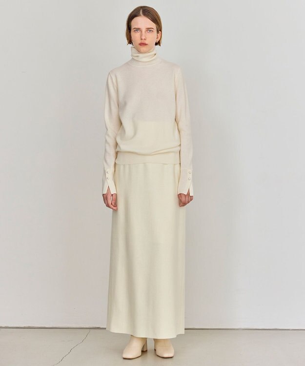 BEIGE， MONTAIGNE / ウールロングスカート Ecru