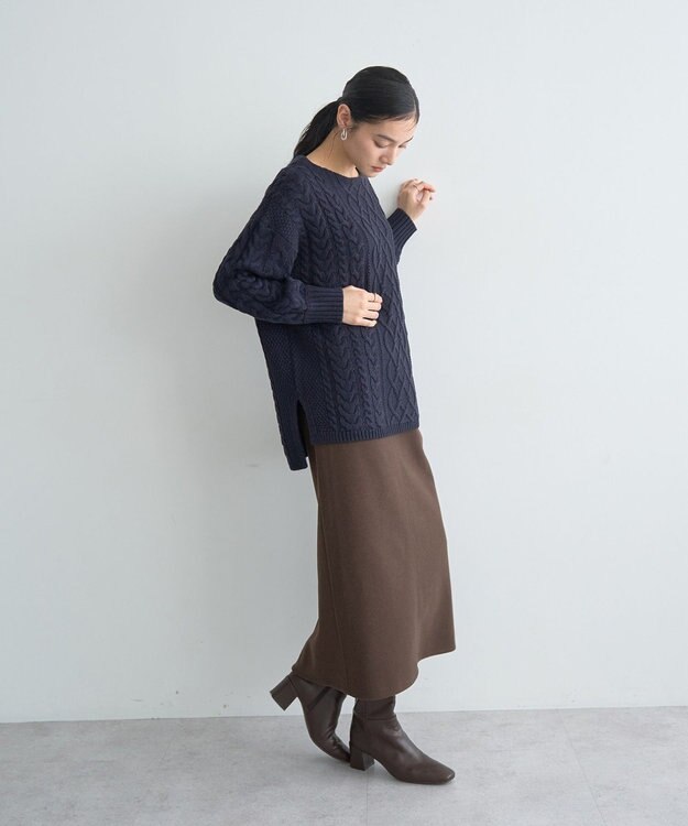 YECCA VECCA メルトンナロースカート Brown