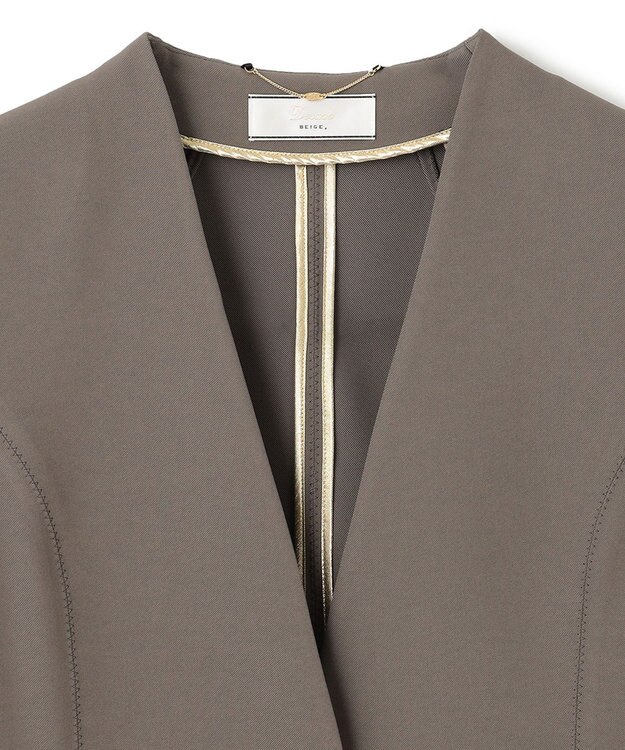 BEIGE， LUIZA / ノーカラージャケット Mocha