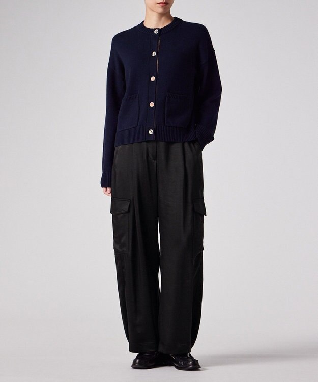 Paul Smith サテン ミリタリー カーゴパンツ ブラック