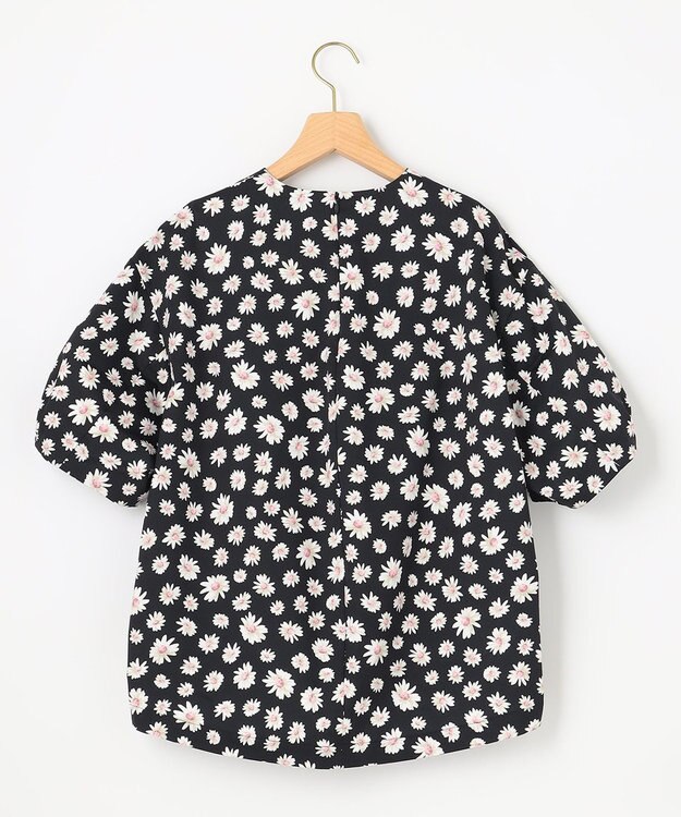 組曲 S 【組曲×setsuko sagittaire】ハイカウントストレッチプリント ブラウス ブラック系6