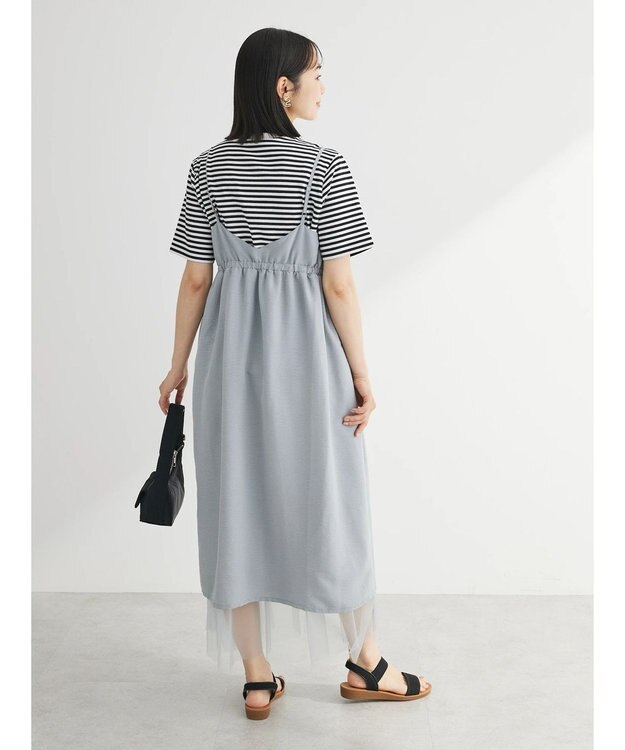 Green Parks ２ＷＡＹラメチュールキャミワンピース Gray