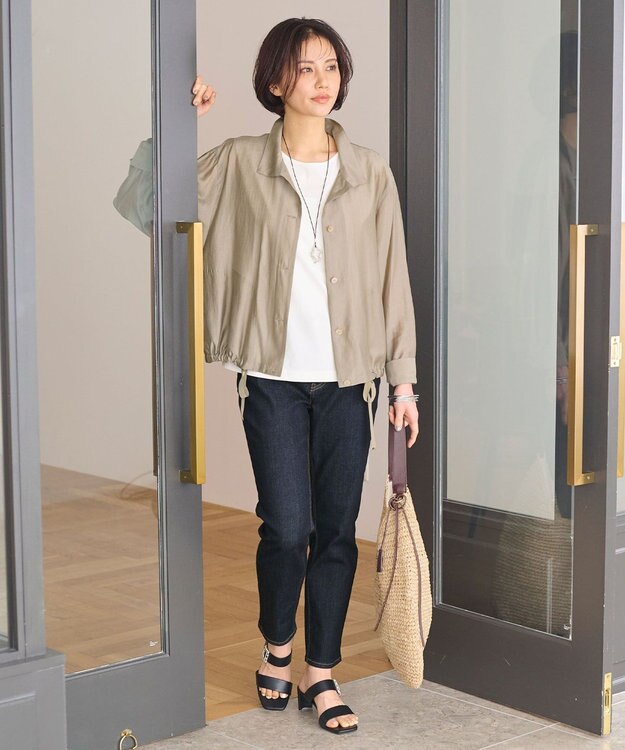 自由区 【XSサイズ～/洗える】365DENIM ストレートスリム パンツ ネイビー系