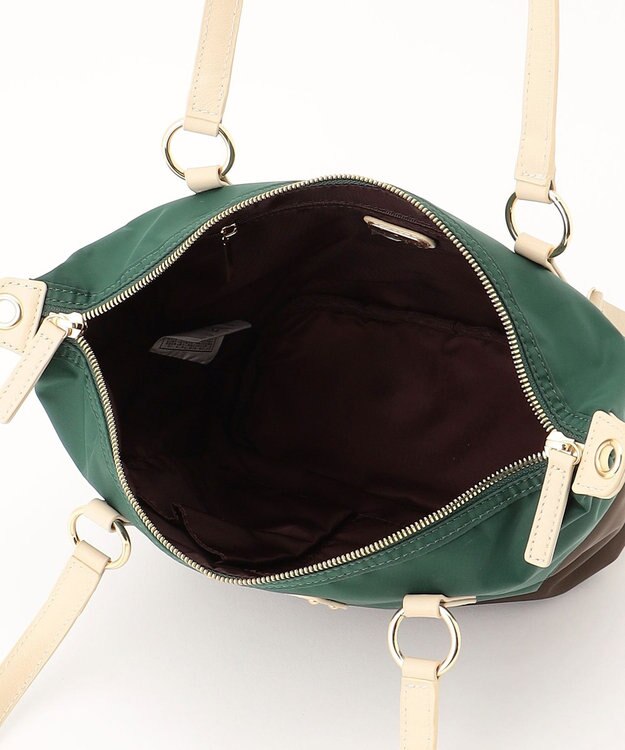 LA BAGAGERIE ウォータープルーフナイロン　2WAYハンドバッグ ダークグリーン