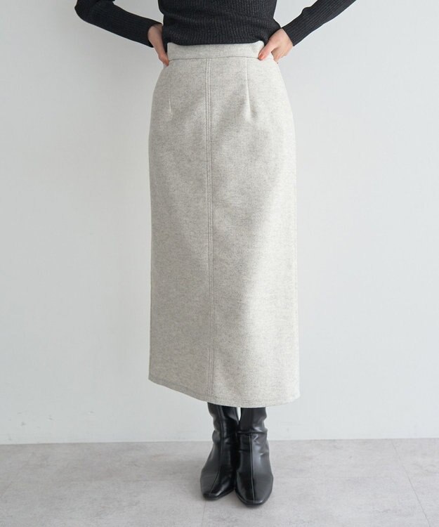 YECCA VECCA メルトンナロースカート Gray