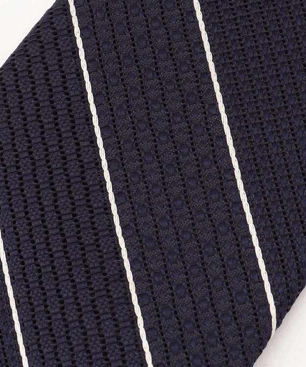 J.PRESS MEN 【JAPANESE SILK FRESCO TIE COLLECTION】ダブルストライプ ネクタイ ネイビー系2