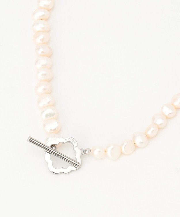 TOCCA OPEN CLOVER PEARL NECKLACE 淡水バロックパール 2WAY ネックレス シルバー系