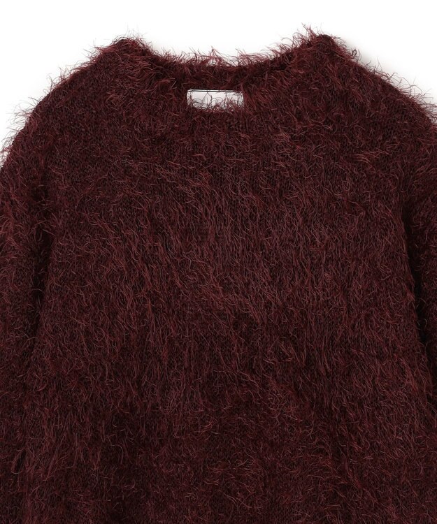 BEIGE， WERNER / ファンシーヤーンヘアリーニットプルオーバー Bordeaux