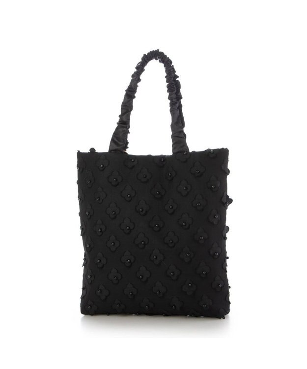 UNBILLION カシュカシュ cachecache / 3Dフラワー刺繍トート ブラック