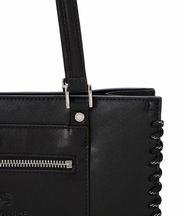 TOPKAPI 【TREASURE TOPKAPI】フェイクレザー ポーチ付き パラコード かがりトートバッグ ブラック